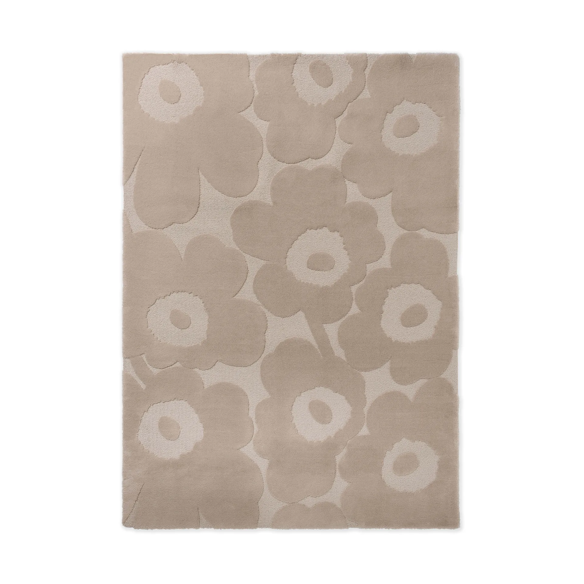 Alfombra de lana Unikko, Light Beige, 140x200 cm Marimekko