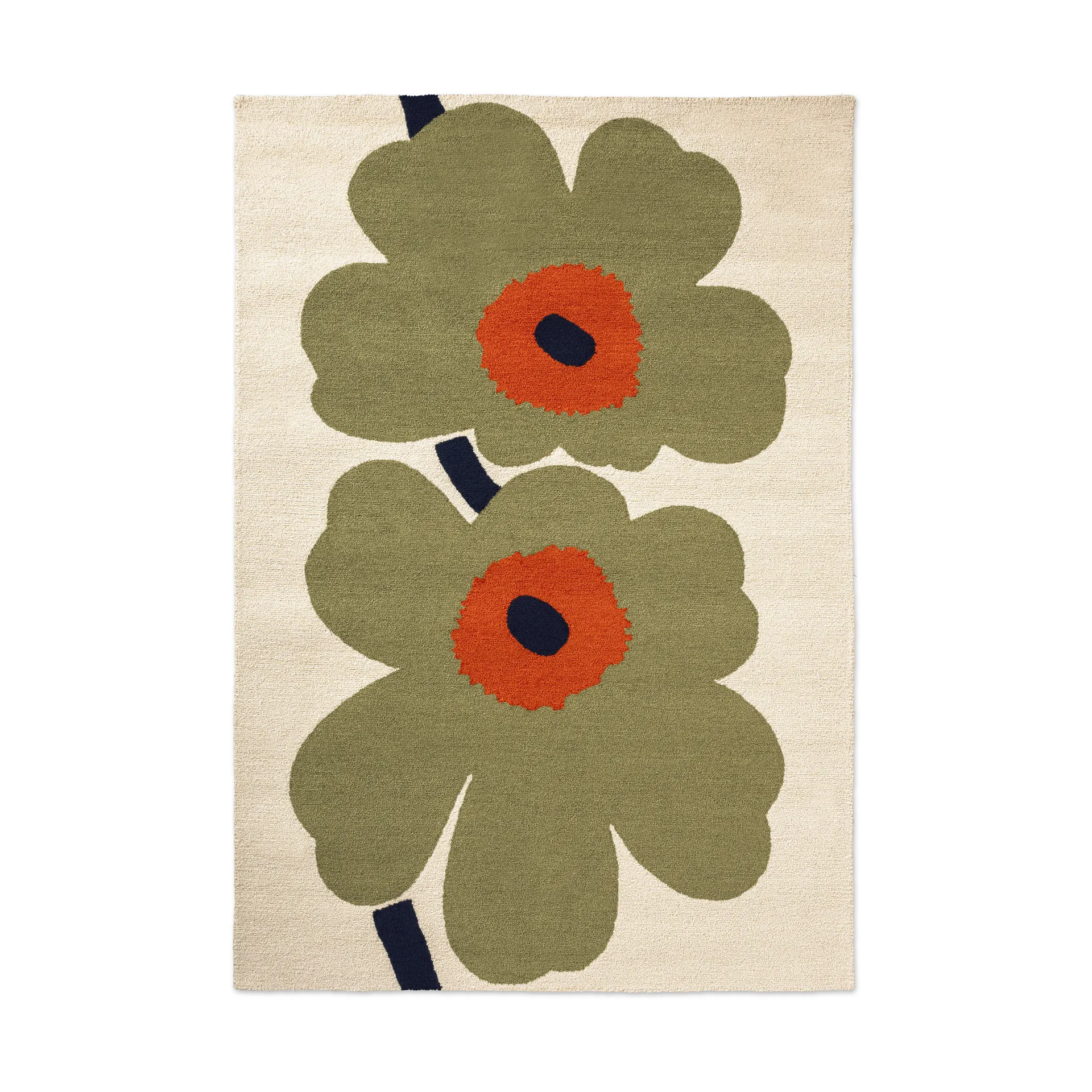 Alfombra Unikko anniversary outdoor, Dusty green, 160x230 cm Marimekko