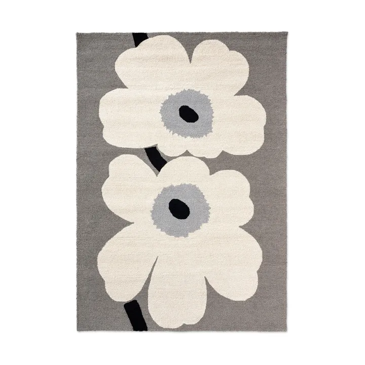 Alfombra Unikko anniversary outdoor - Grey, 140x200 cm - Marimekko