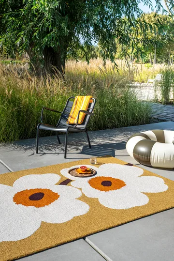 Alfombra Unikko anniversary outdoor - Honey, 200x280 cm - Marimekko