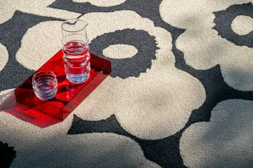 Alfombra Unikko outdoor - Charcoal-white, 250x350 cm - Marimekko
