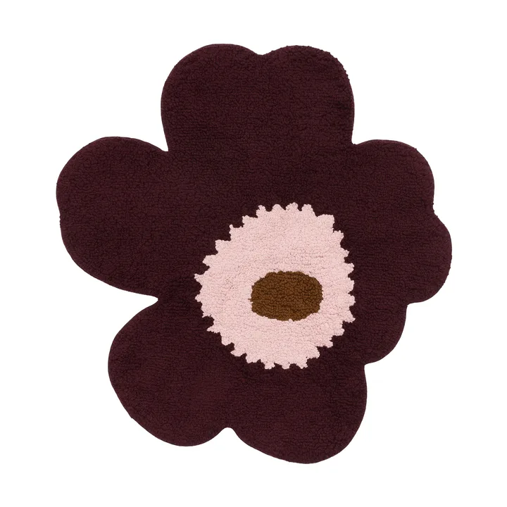 Alfombrilla de baño Unikko 73x74 cm - Ciruela-rosa-toffee - Marimekko