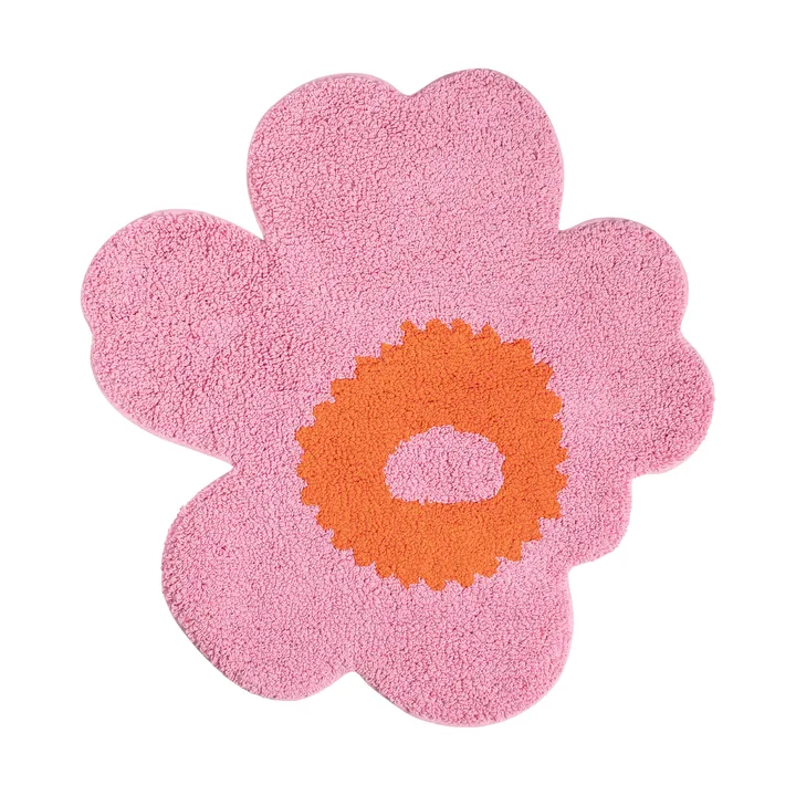 Alfombrilla de baño Unikko 73x74 cm - Pink-orange - Marimekko