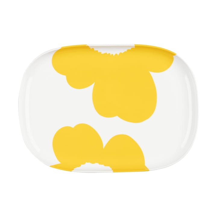 Bandeja de servir Iso Unikko 25x36 cm - White-spring yellow - Marimekko