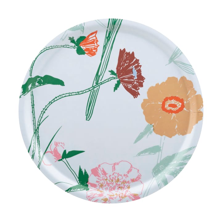 Bandeja Puutarhakutsut Ø31 cm - White-green-beige-light pink - Marimekko
