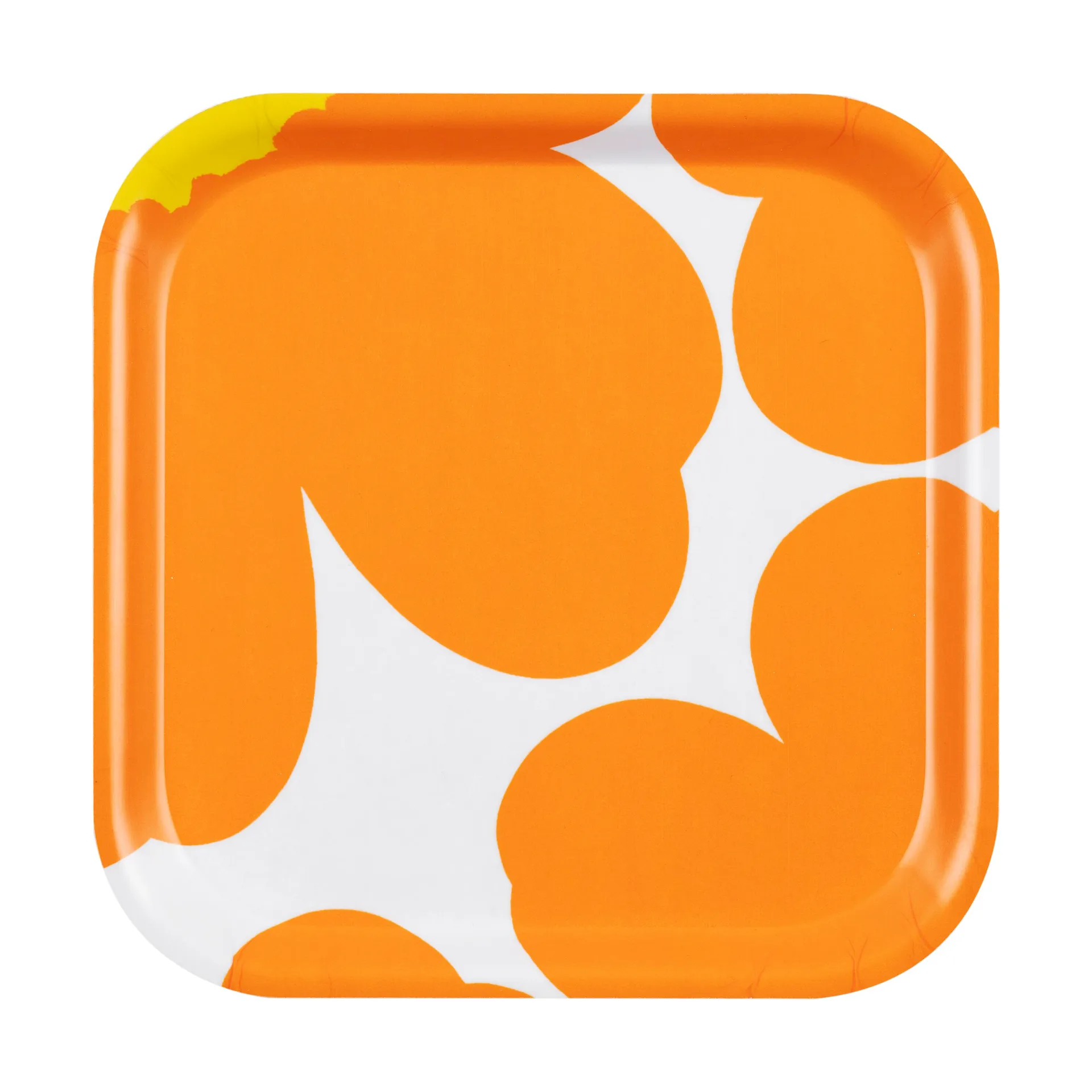 Bandeja Unikko 60 aniversario 20x20 cm, White-orange-yellow Marimekko