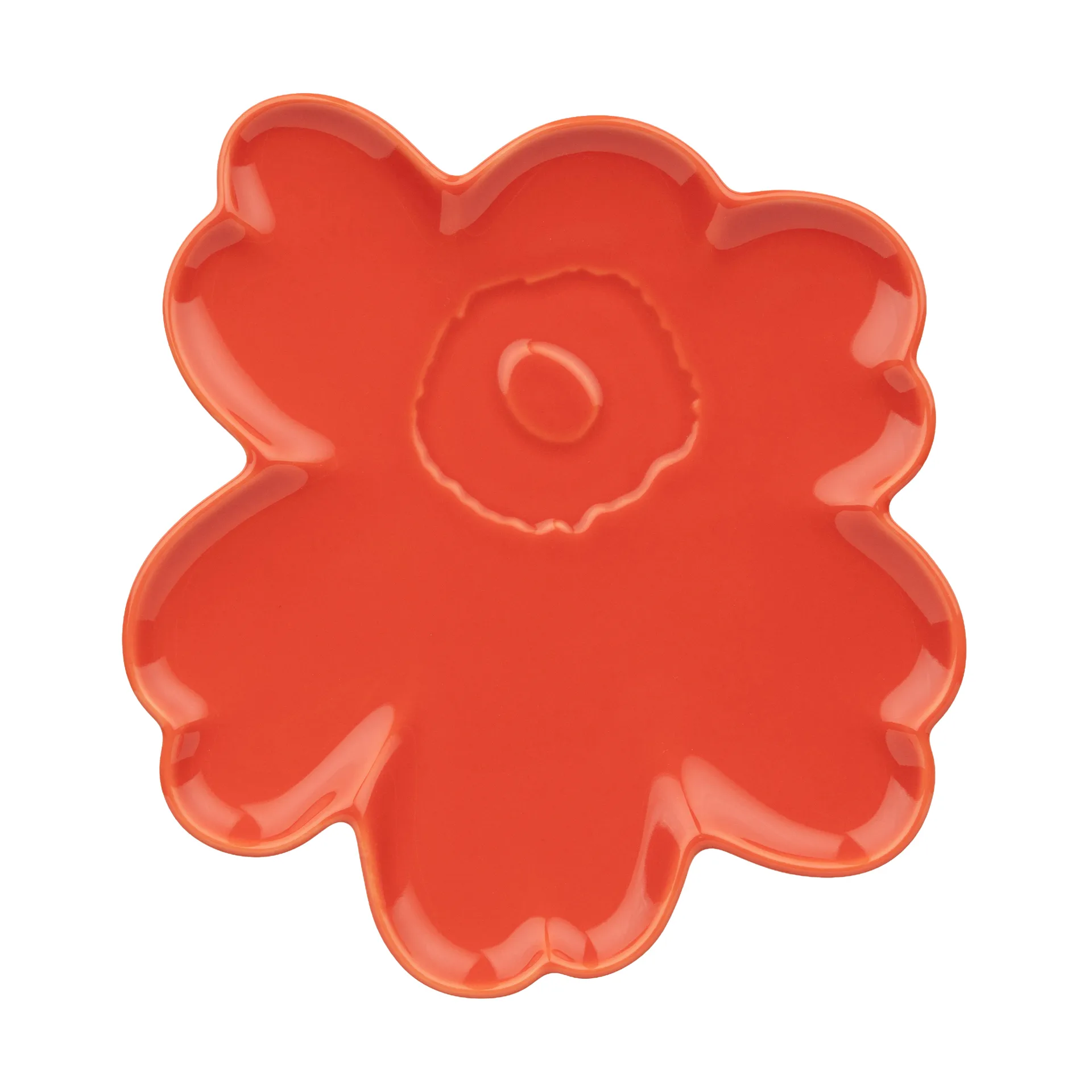 Bandeja Unikko shape 20 cm, Orange red Marimekko