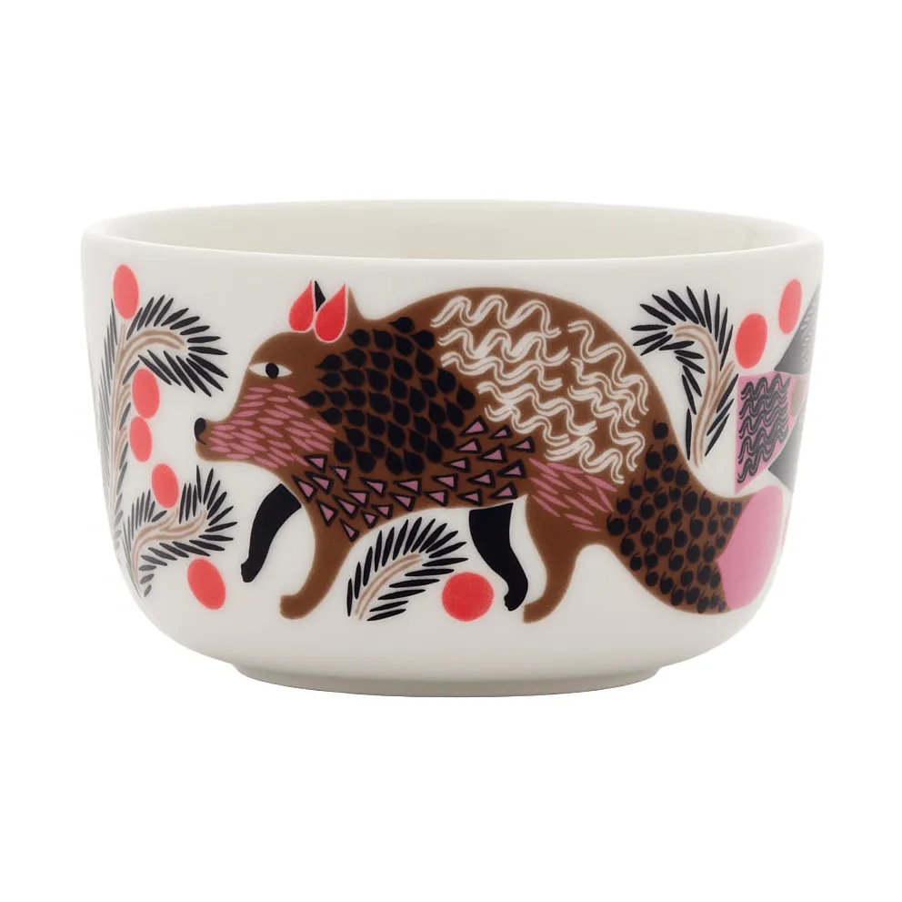Bol Oiva Ketunmarja 2,5 dl, White-bronze-pink-petrol Marimekko