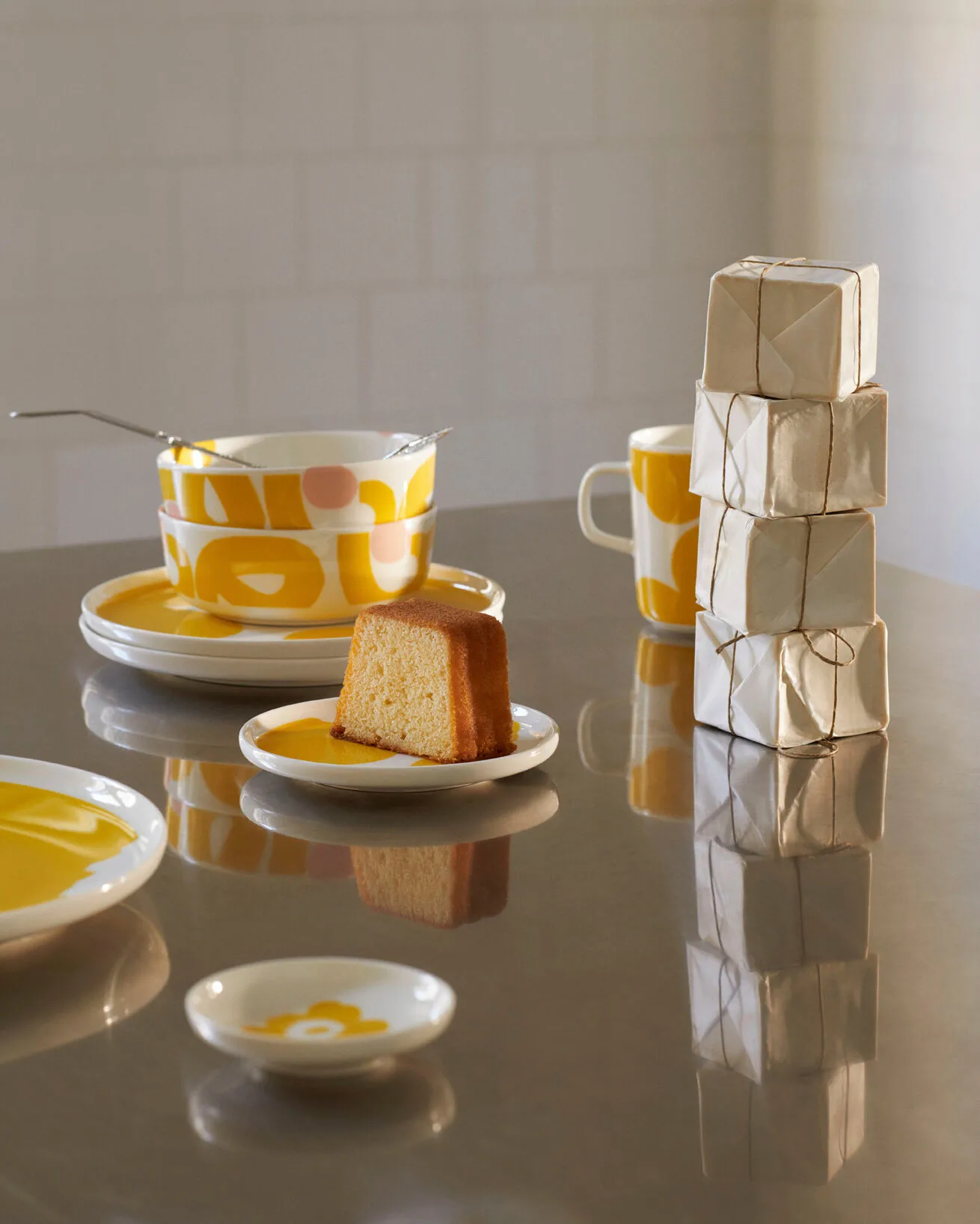 Bol Seppel 4 dl, White-spring yellow Marimekko