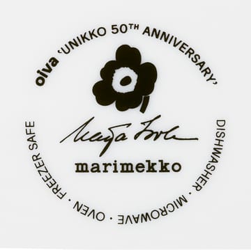 Bol Unikko 25 cl - blanco-negro-marrón claro - Marimekko