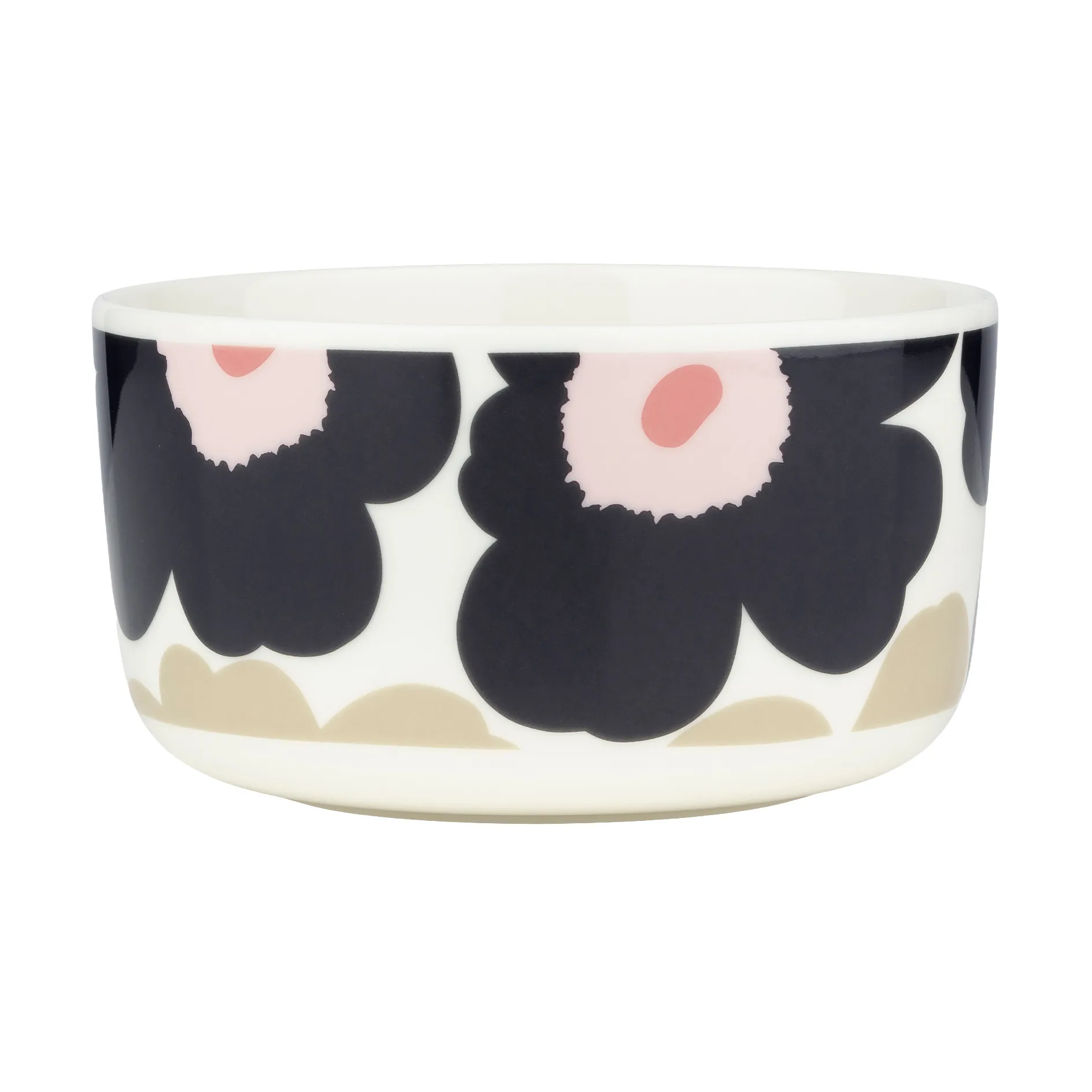 Bol Unikko 50 cl, Off white-charcoal-sand-pink Marimekko