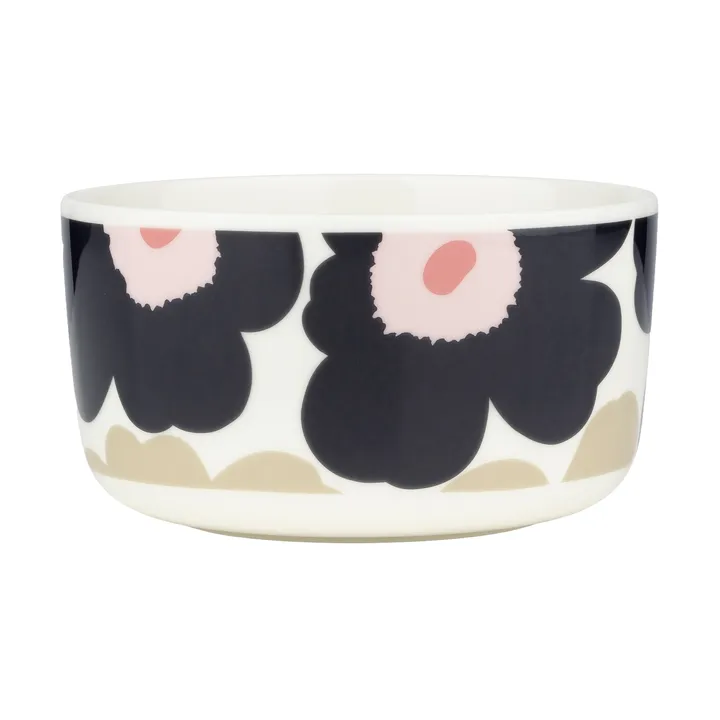 Bol Unikko 50 cl - Off white-charcoal-sand-pink - Marimekko