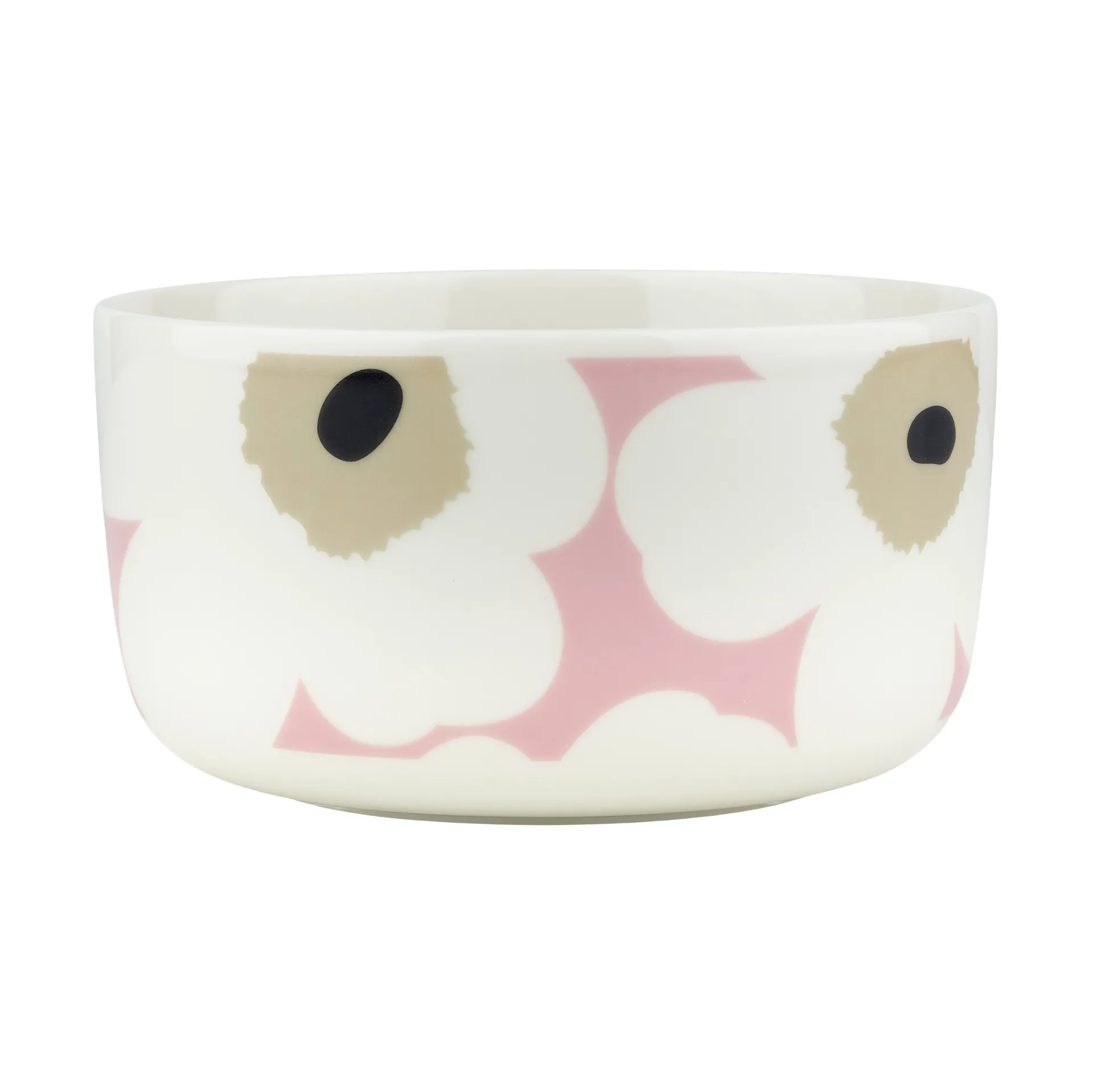 Bol Unikko 50 cl, Off white-pink-sand-charcoal Marimekko