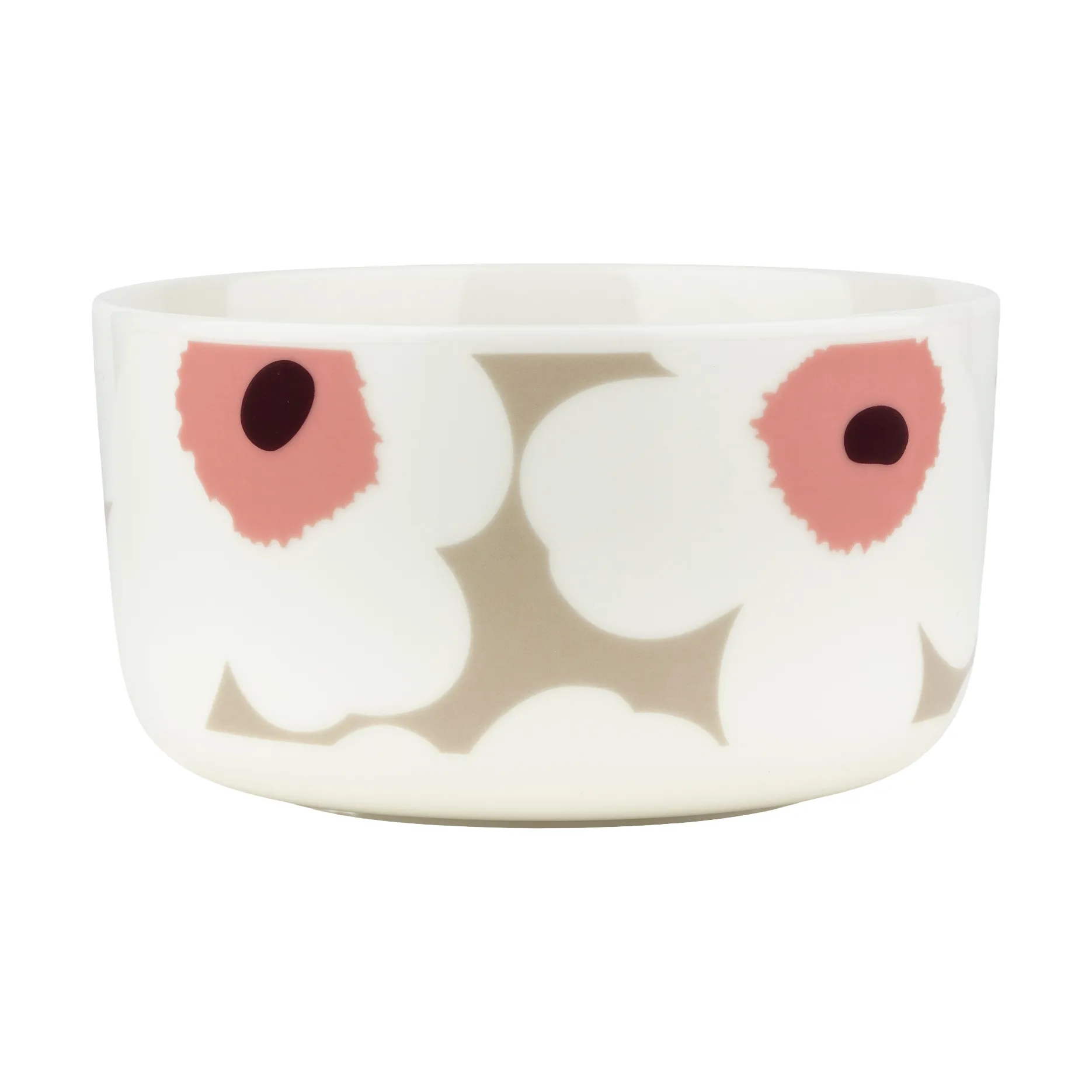 Bol Unikko 50 cl, White-clay-powder-dark wine Marimekko
