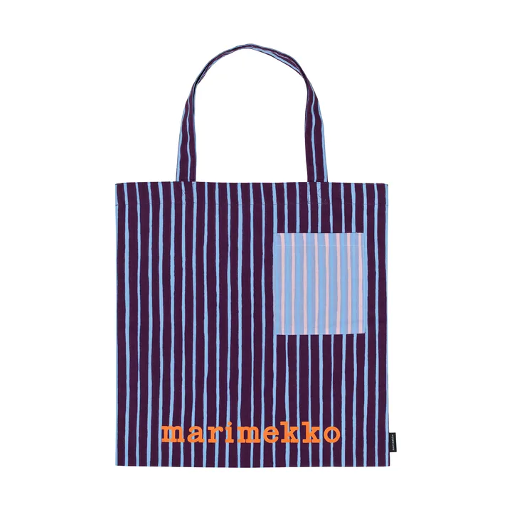 Bolsa de tela Piccolo  - Lila, con bolsillo, 43x44 - Marimekko