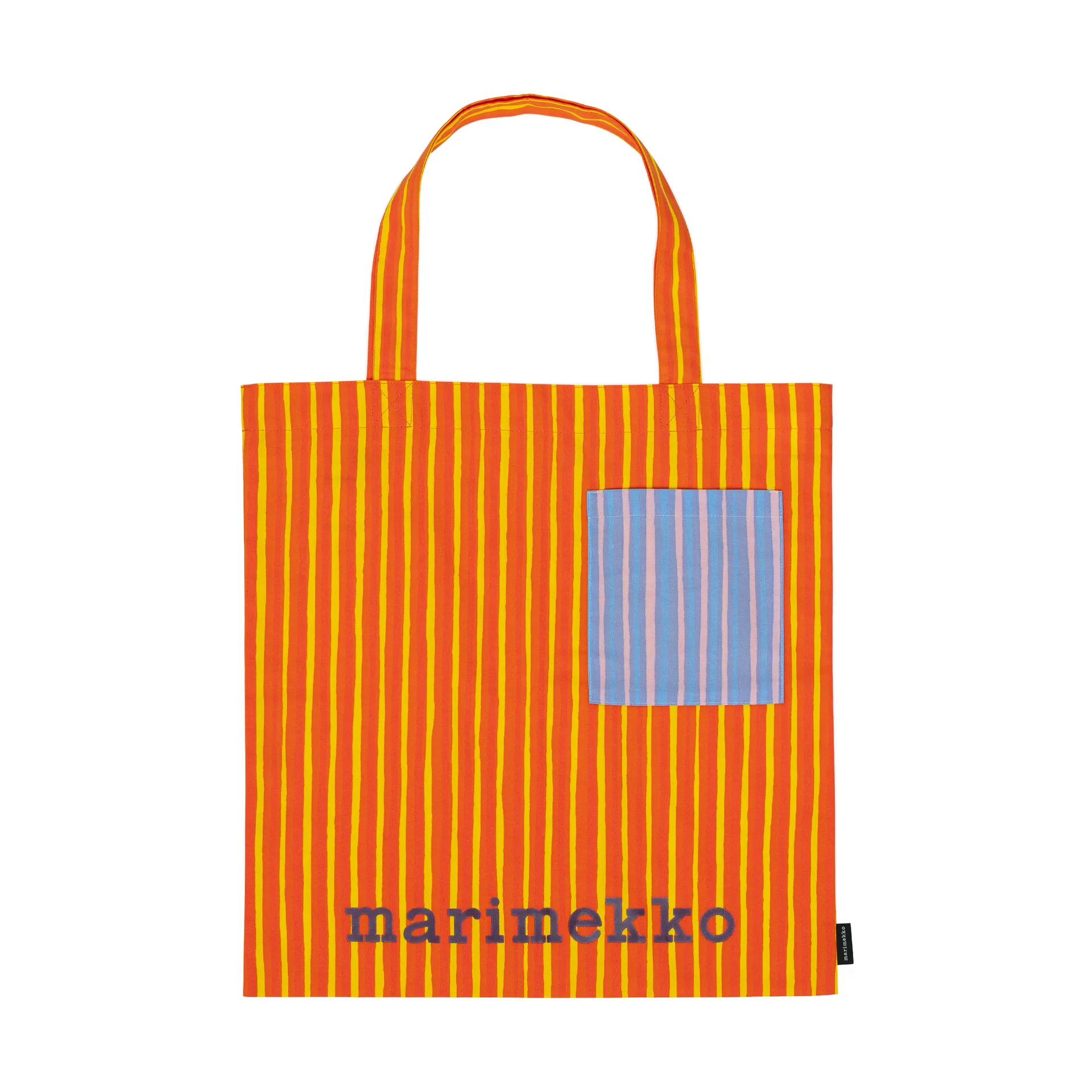 Bolsa de tela Piccolo , Naranja, con bolsillo, 43x44 Marimekko