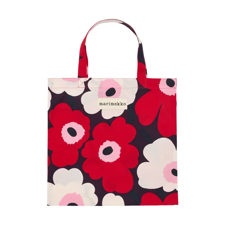 Bolsa Pieni Unikko 44x43 cm - Plum-cranberry-off white-rose - Marimekko