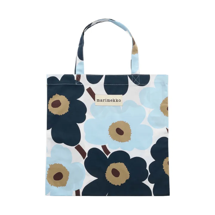 Bolsa Pieni Unikko 44x43 cm - White-blueberry-cold blue-dark brown - Marimekko
