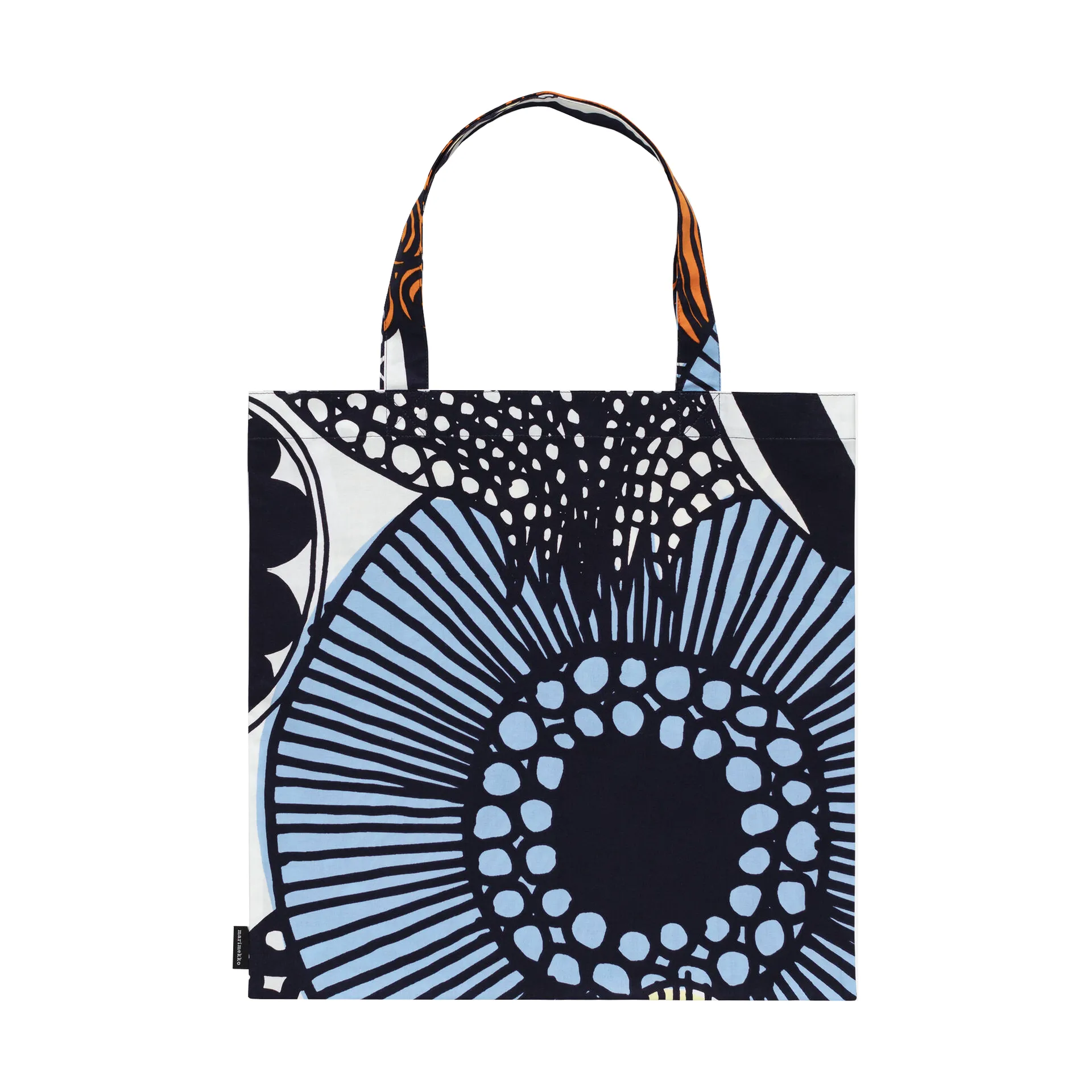 Bolsa Siirtolapuutarha 43x44 cm, White-yellow-orange-light blue Marimekko