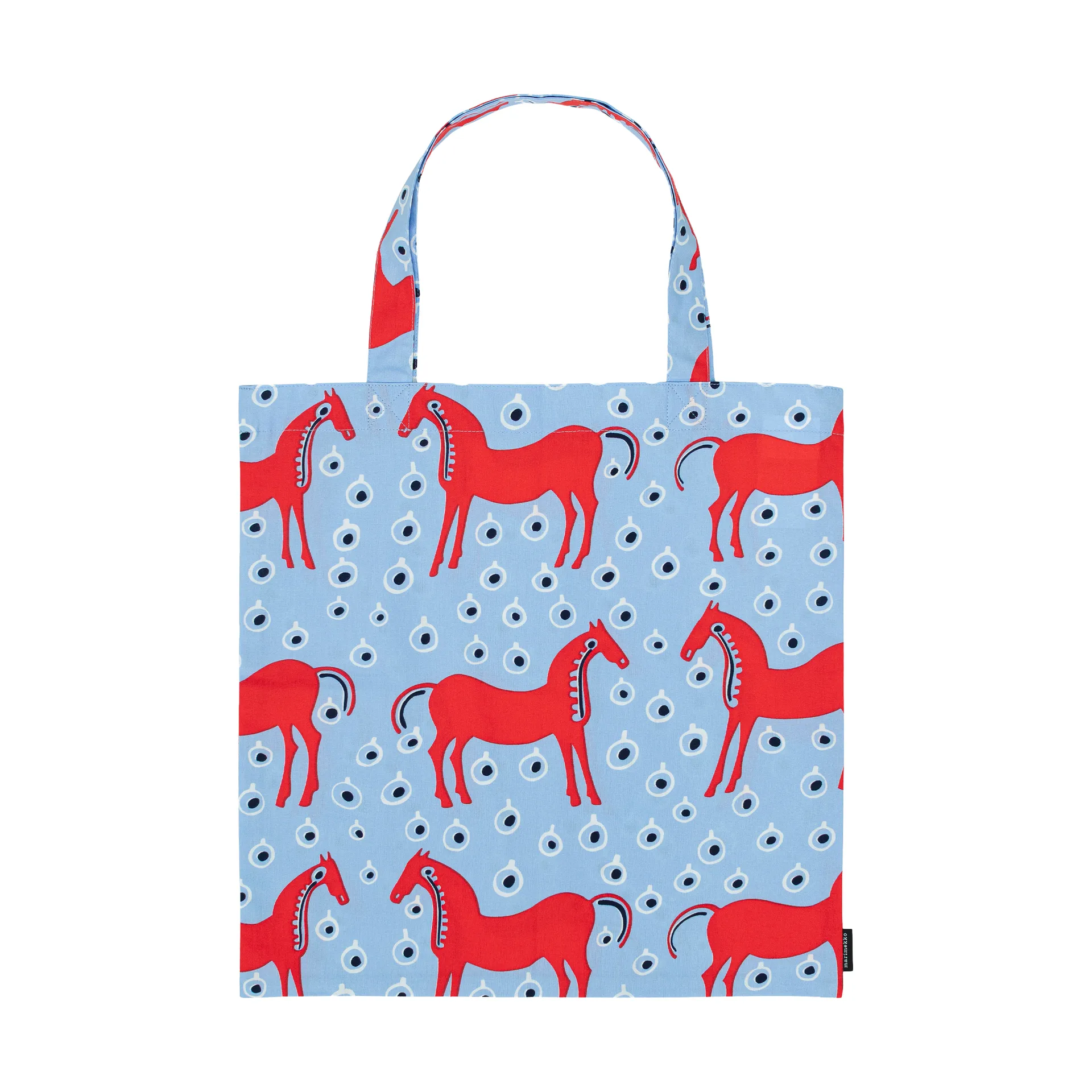 Bolso Musta Tamma 44x43 cm, Light blue-red-black Marimekko