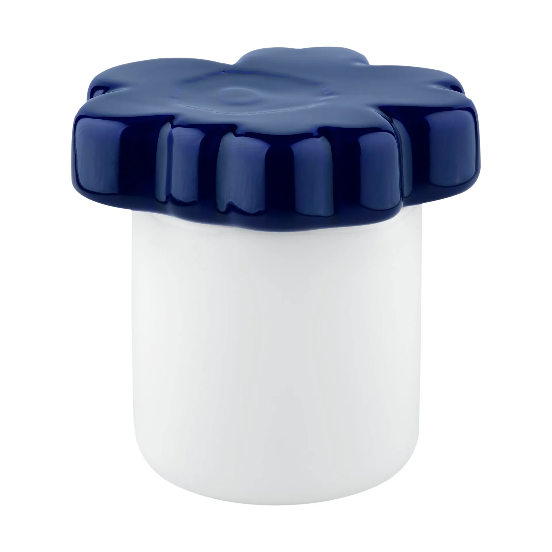 Bote Unikko 60 aniversario Ø6,5x15,5 cm, White-d. blue Marimekko