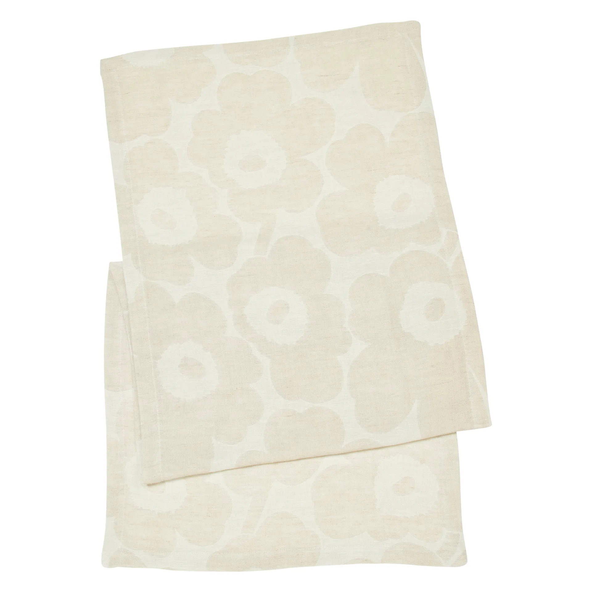 Camino de mesa Pieni Unikko beige-negro-blanco, 47x150 cm Marimekko