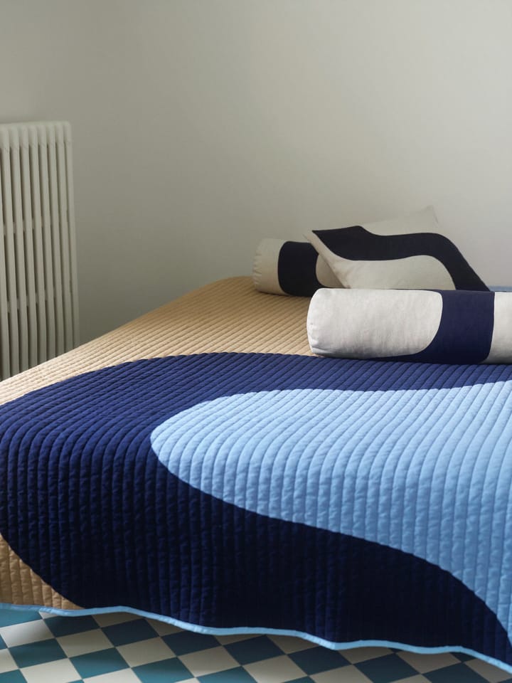Cojín cilíndrico Seireeni 54 cm, Lino-azul oscuro Marimekko