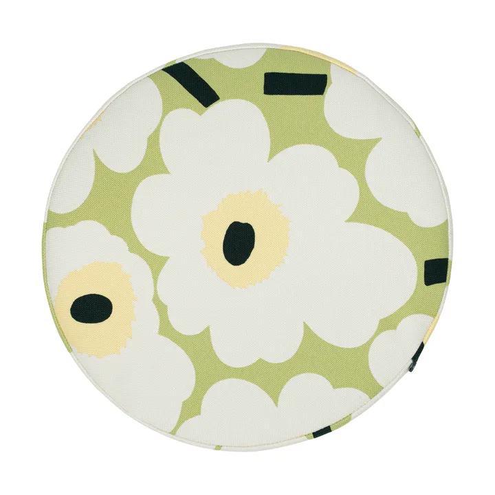 Cojín de asiento Pieni Unikko - Pera, off white, melón, Ø35 cm - Marimekko