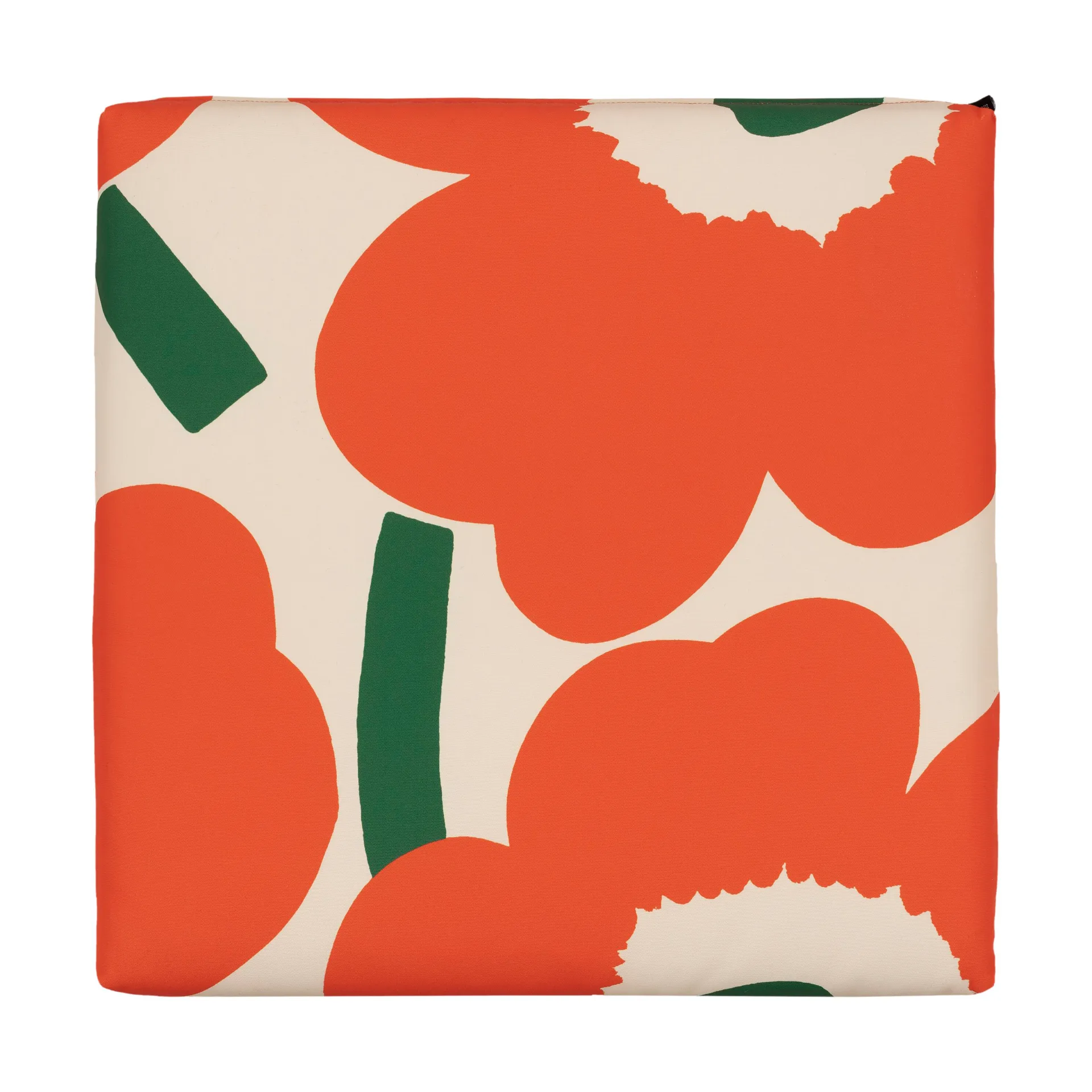 Cojín para silla Unikko 40x40 cm, Cotton-orange-green Marimekko