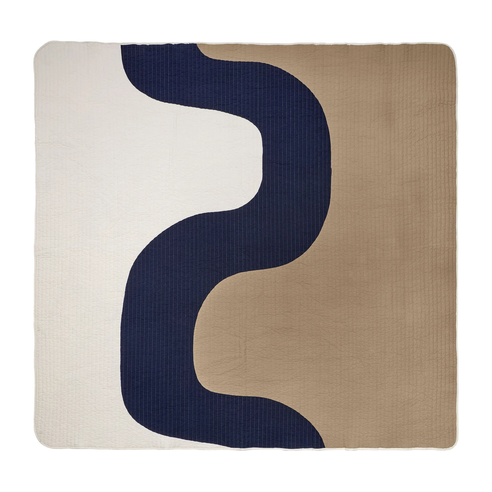 Colcha Seireeni 234x260 cm, Beige-azul oscuro-crudo claro Marimekko