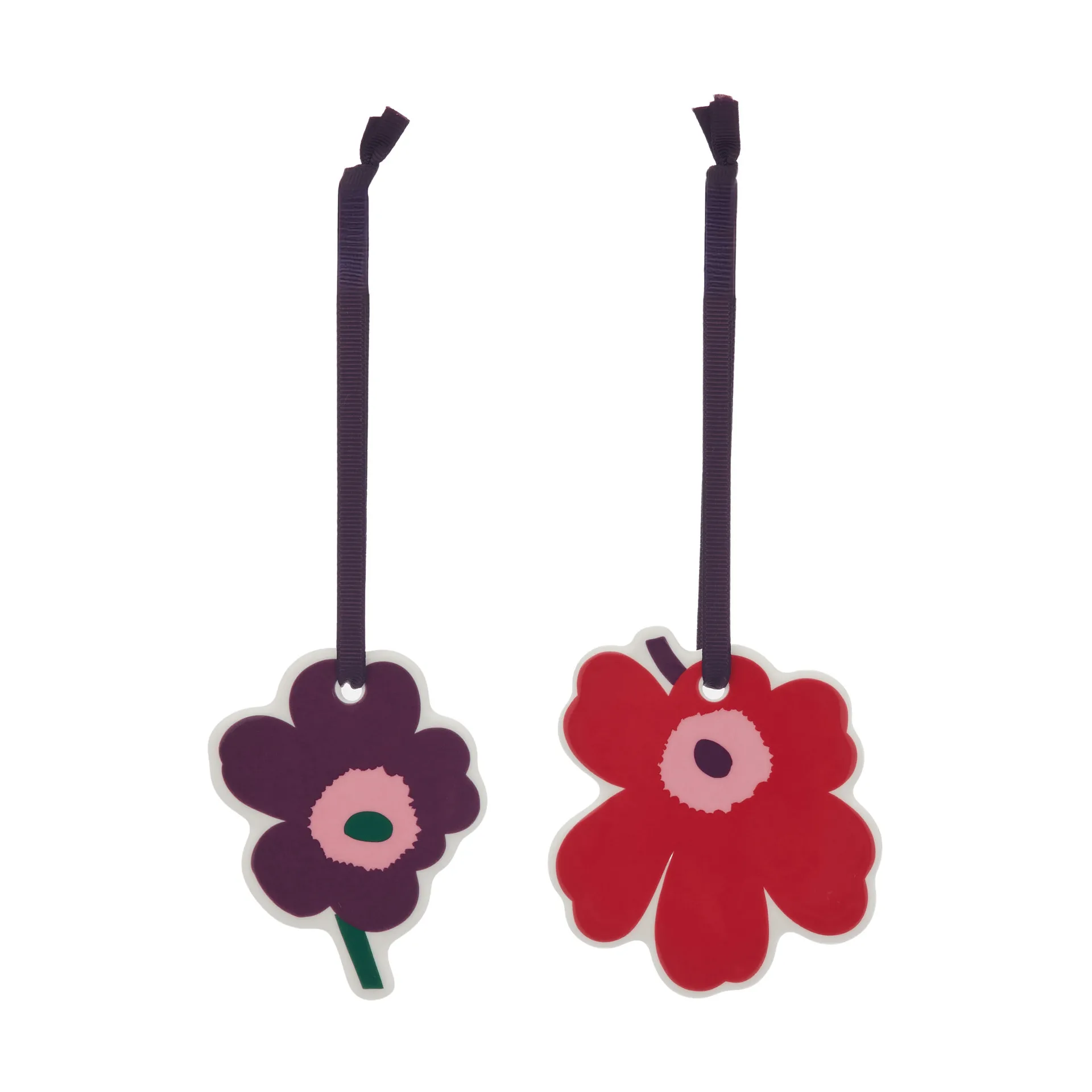 Colgante decorativo Unikko, Arándano-rosa-ciruela, 2 piezas Marimekko