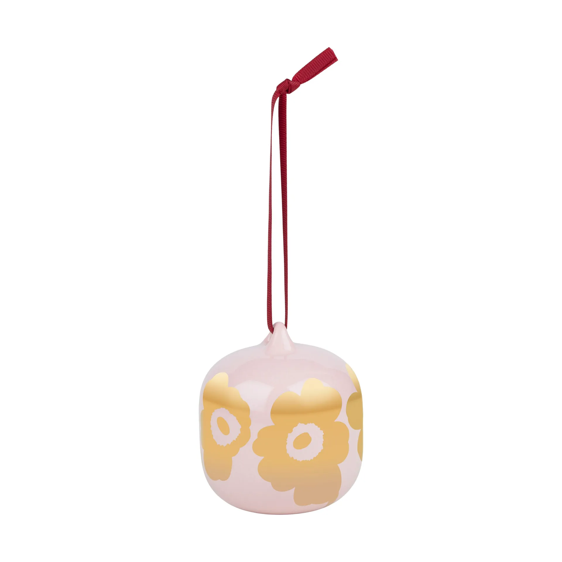 Colgante navideño Unikko 7x7 cm, Pink-gold Marimekko