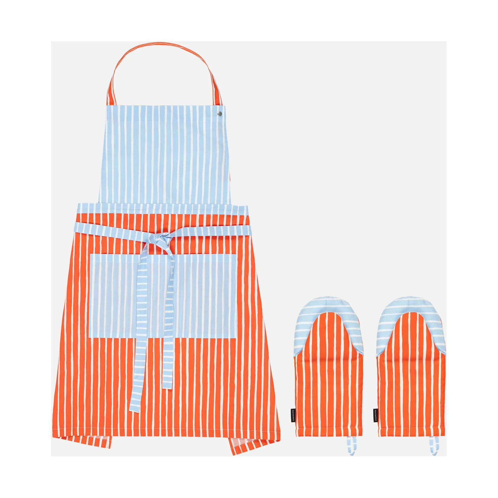 Conjunto de textiles de cocina Piccolo 3 piezas, White-tomato red-light blue Marimekko