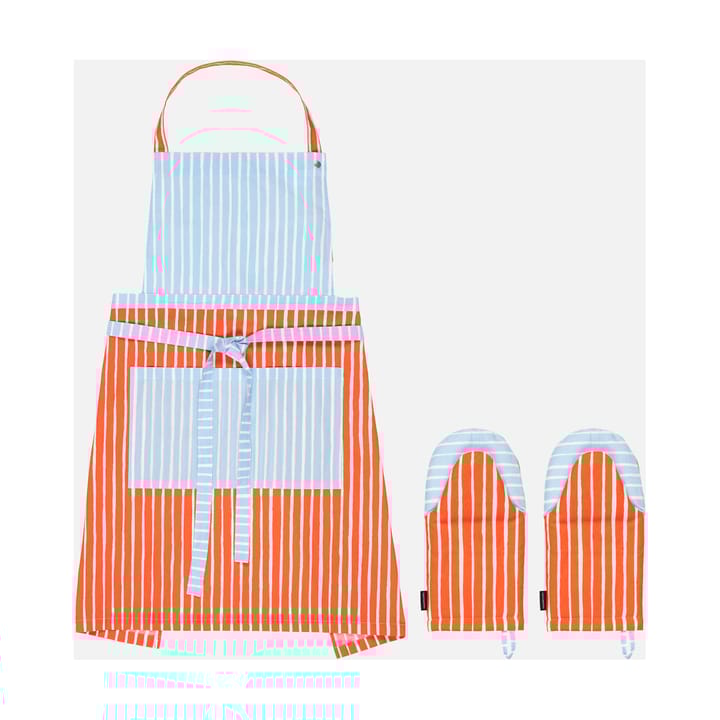 Conjunto de textiles de cocina Piccolo 3 piezas - White-tomato red-light blue - Marimekko