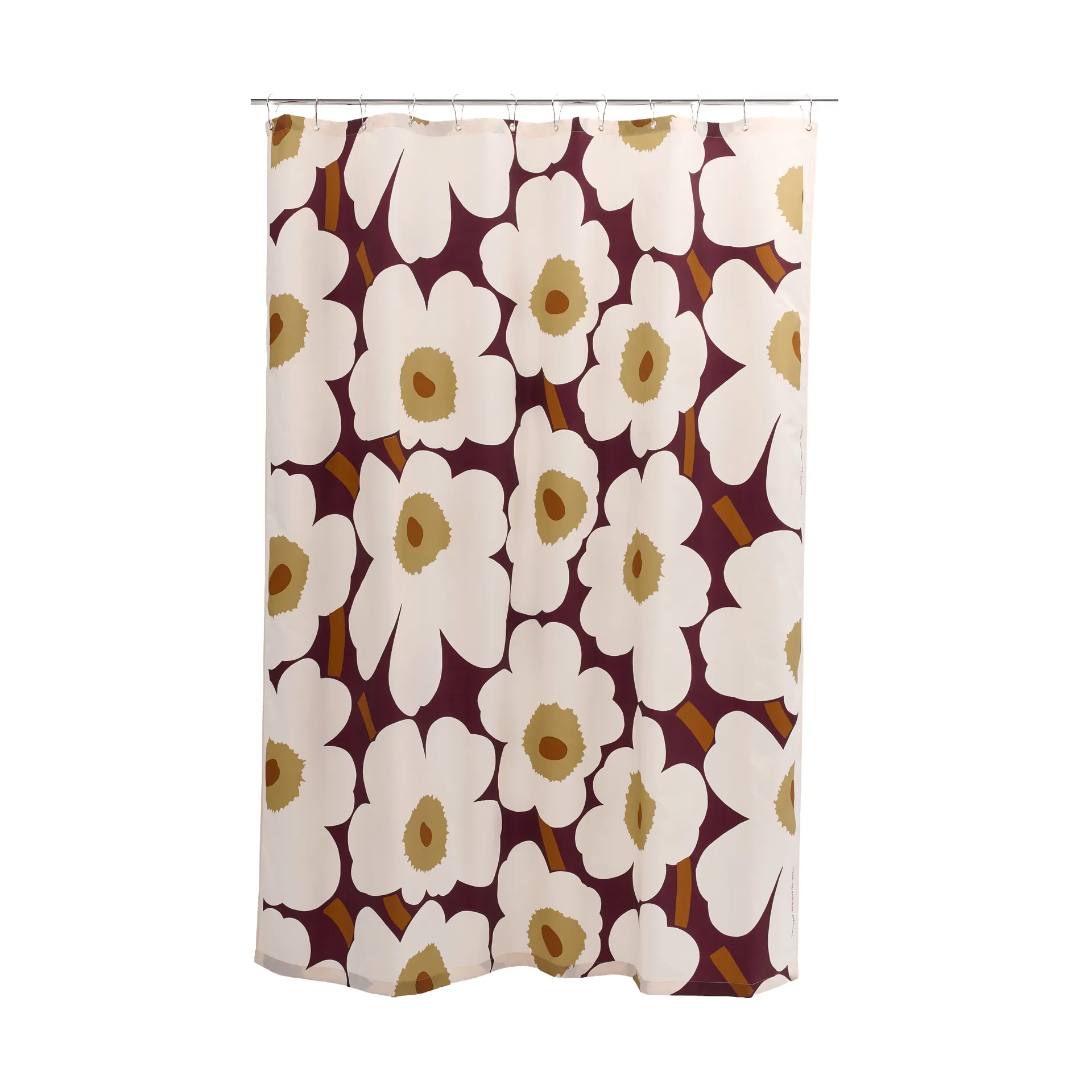 Cortina de baño Unikko, Ciruela-rosa-olmo-toffee Marimekko