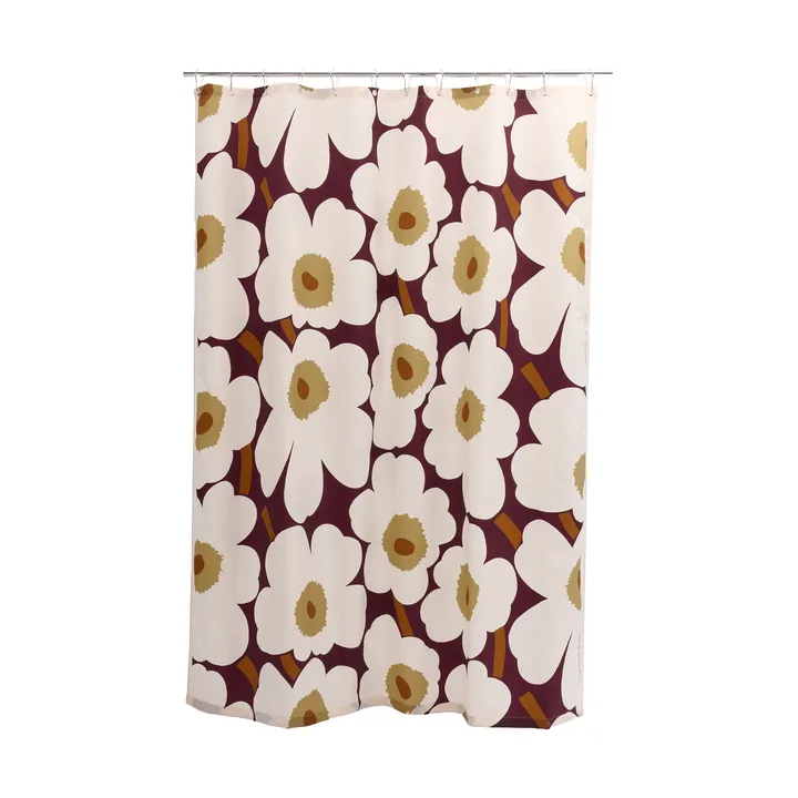 Cortina de baño Unikko - Ciruela-rosa-olmo-toffee - Marimekko