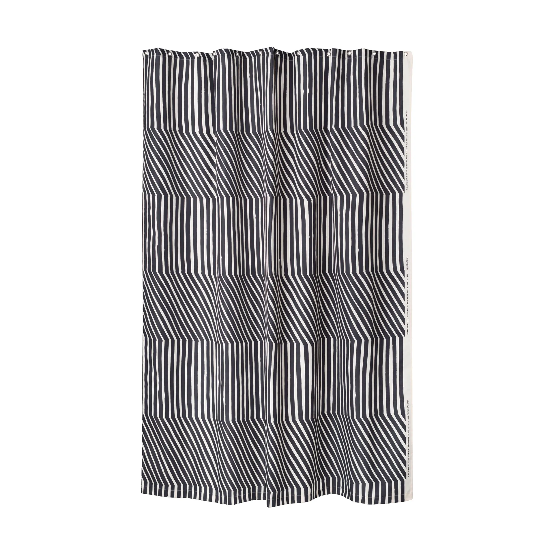 Cortina de ducha Kalasääski 180x200 cm, Off white-charcoal Marimekko