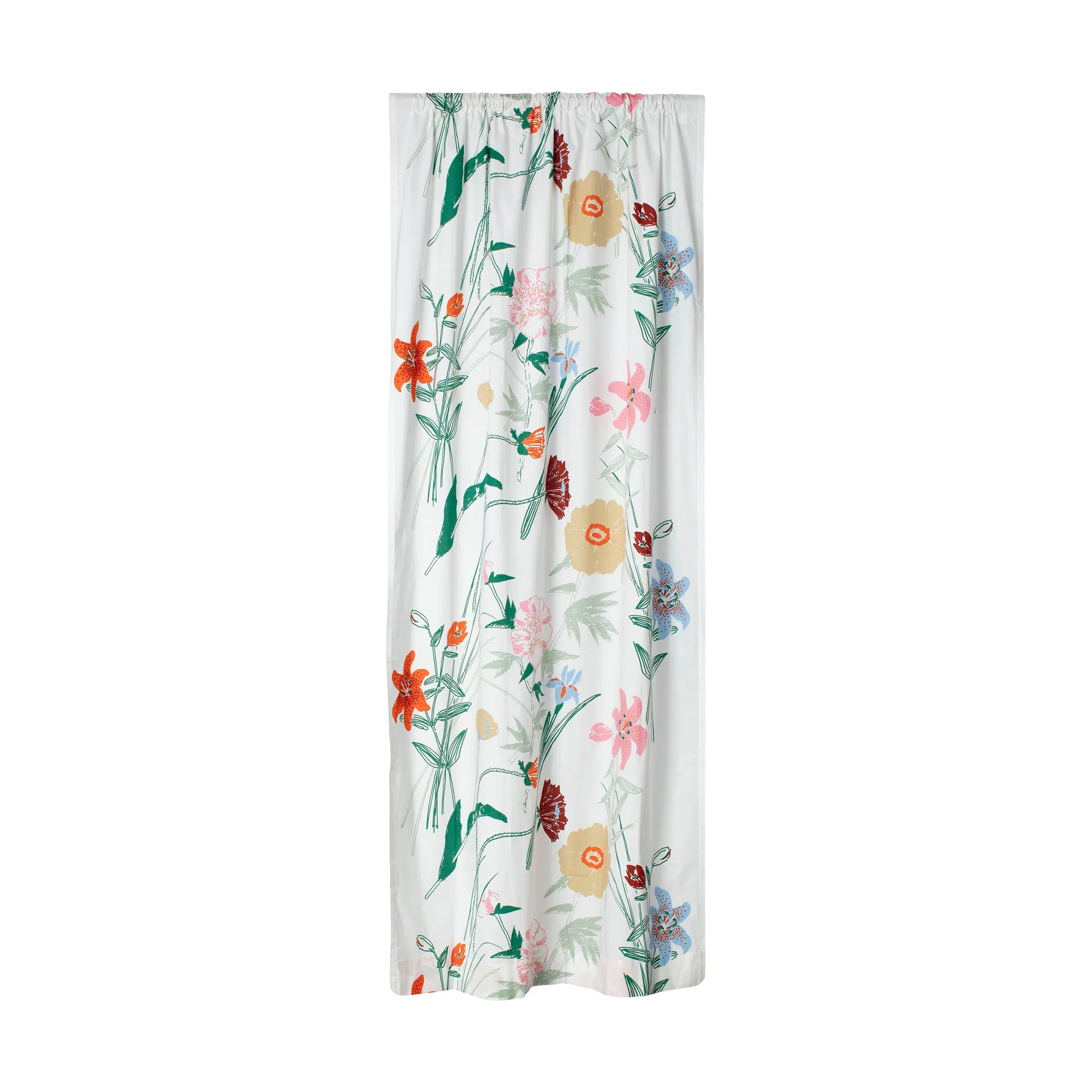 Cortina Puutarhakutsut 135x245 cm, White-green-orange-beige Marimekko