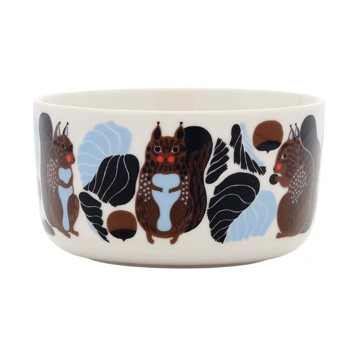 Cuenco Kurre 5 dl - Blanco-marrón-negro-azul claro - Marimekko