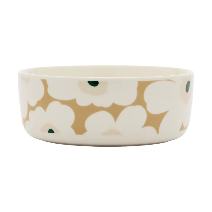 Cuenco Unikko 1,5 l - White-beige-light sand-dark green - Marimekko