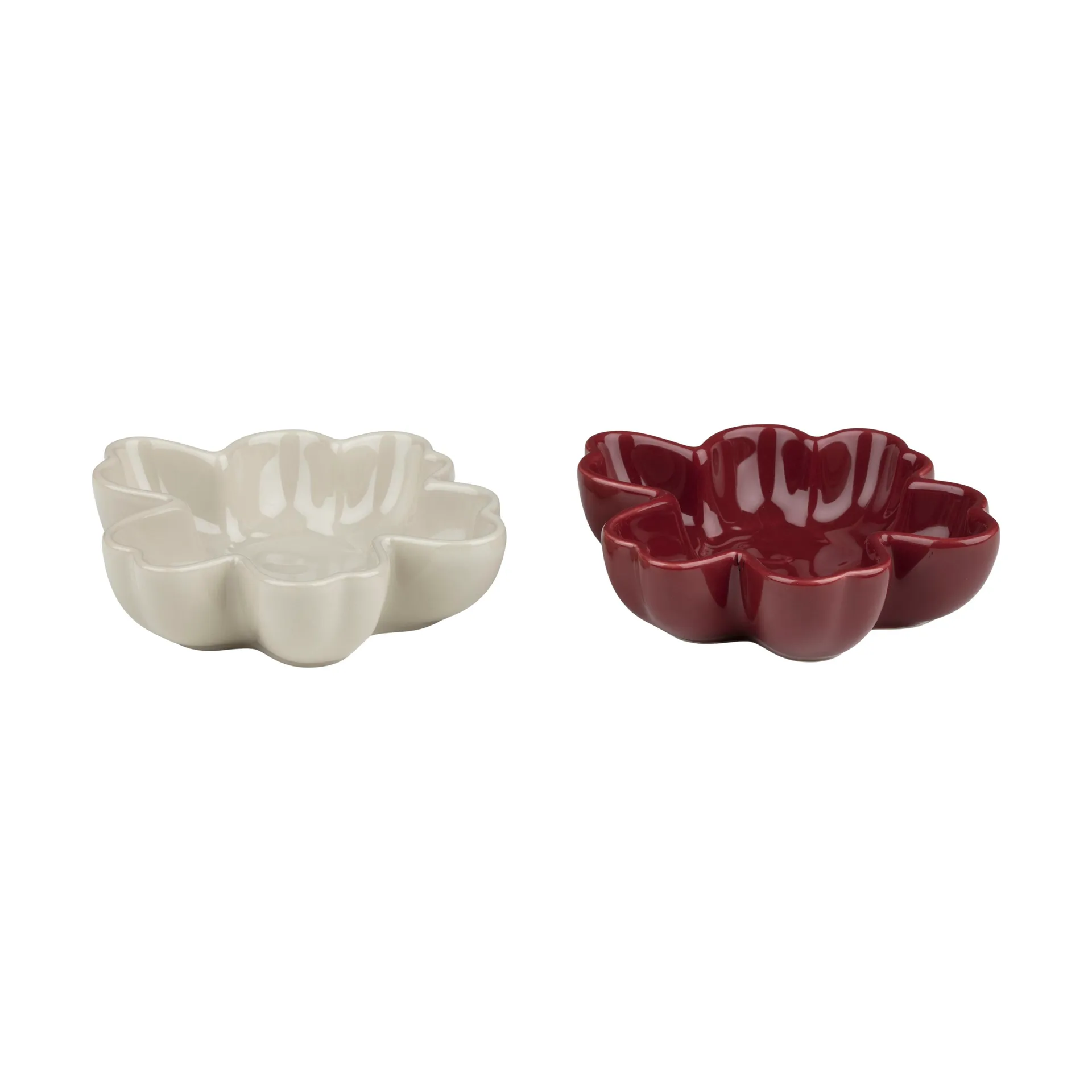 Cuenco Unikko shape Ø11 cm 2 piezas, Burgundy-stoneware Marimekko