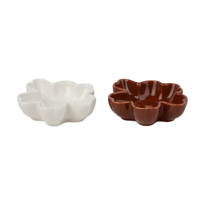 Cuenco Unikko Shape Ø11 cm 2 piezas - White-ciruela - Marimekko