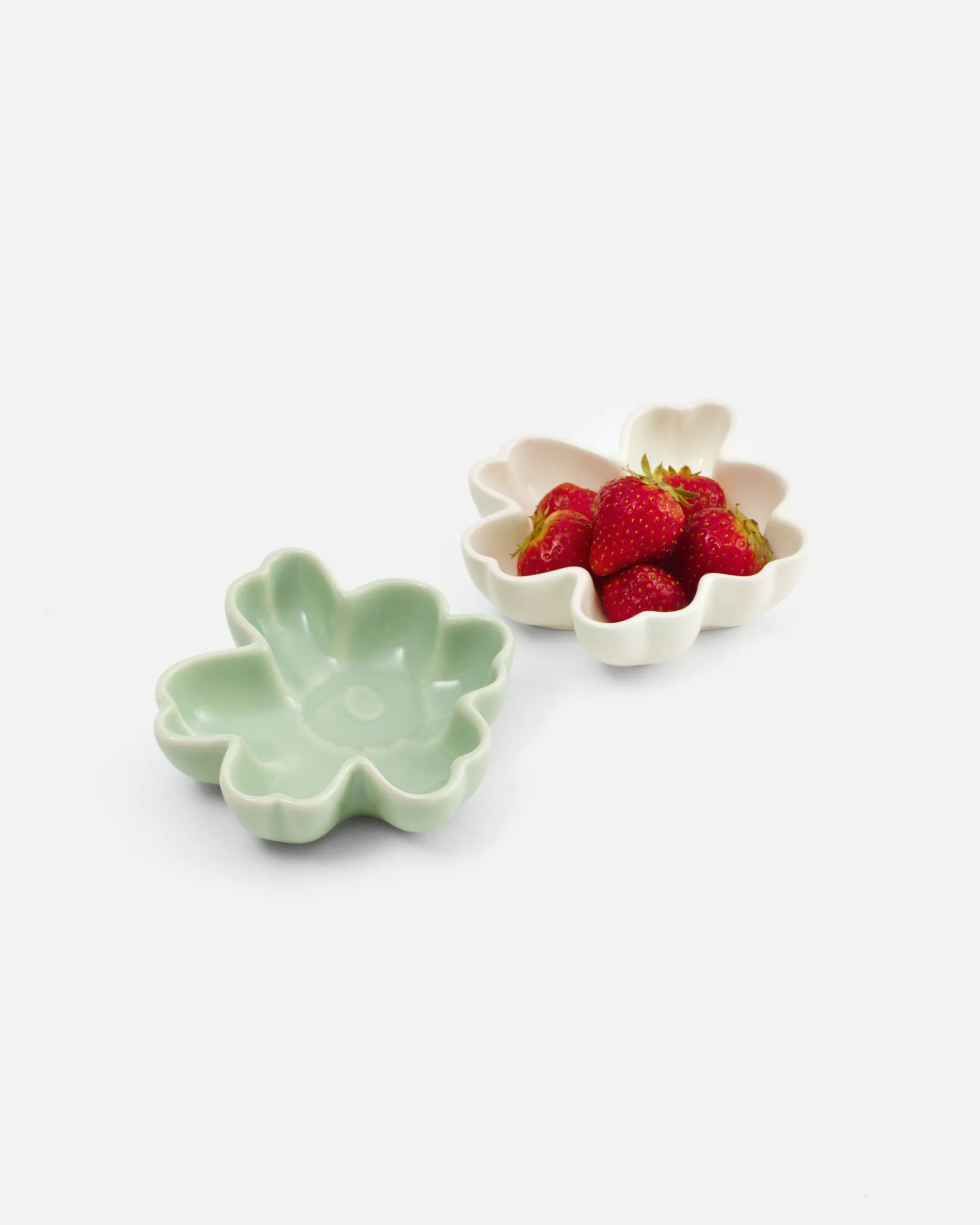 Cuenco Unikko shape Ø11 cm 2 piezas, White-light green Marimekko