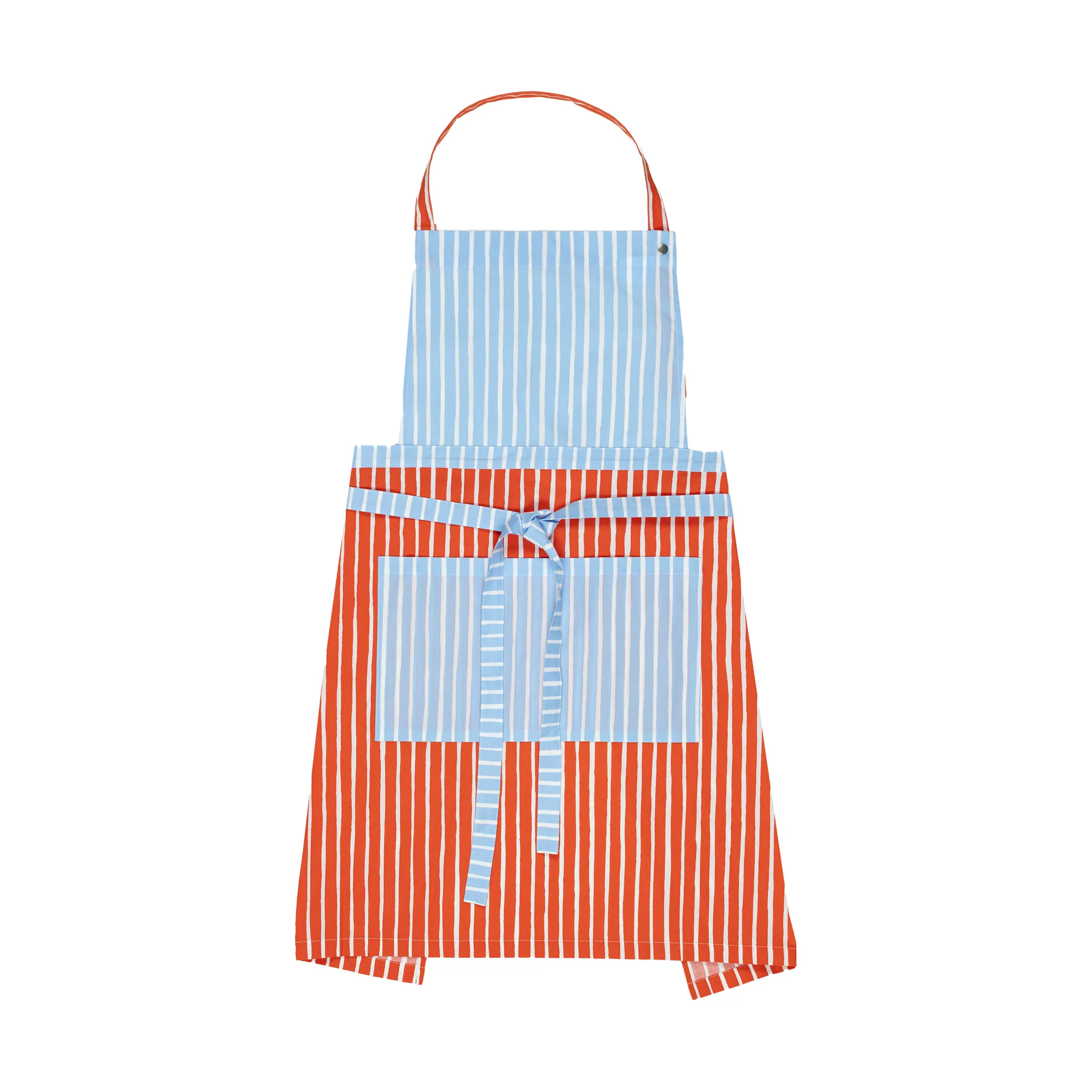 Delantal Piccolo, White-tomato red-light blue Marimekko