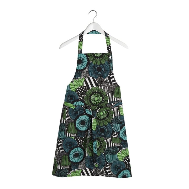 Delantal Pieni Siirtolapuutarha, azul-verde (Finlandia 100 años) Marimekko