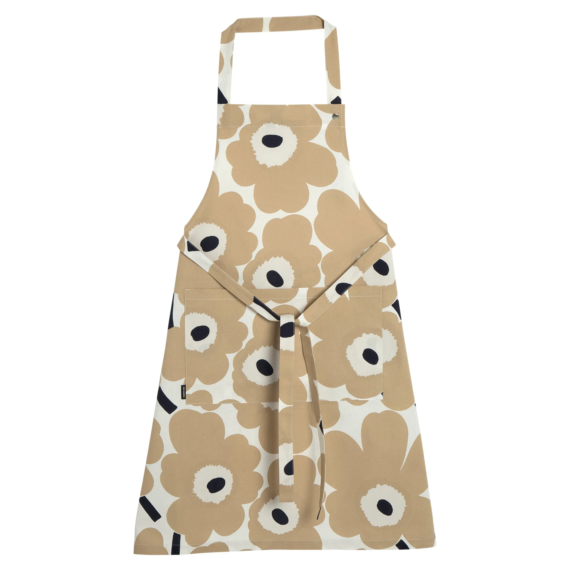 Delantal Pieni Unikko, Off white-beige-azul oscuro Marimekko