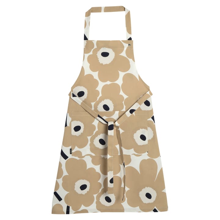Delantal Pieni Unikko, Off white-beige-azul oscuro Marimekko