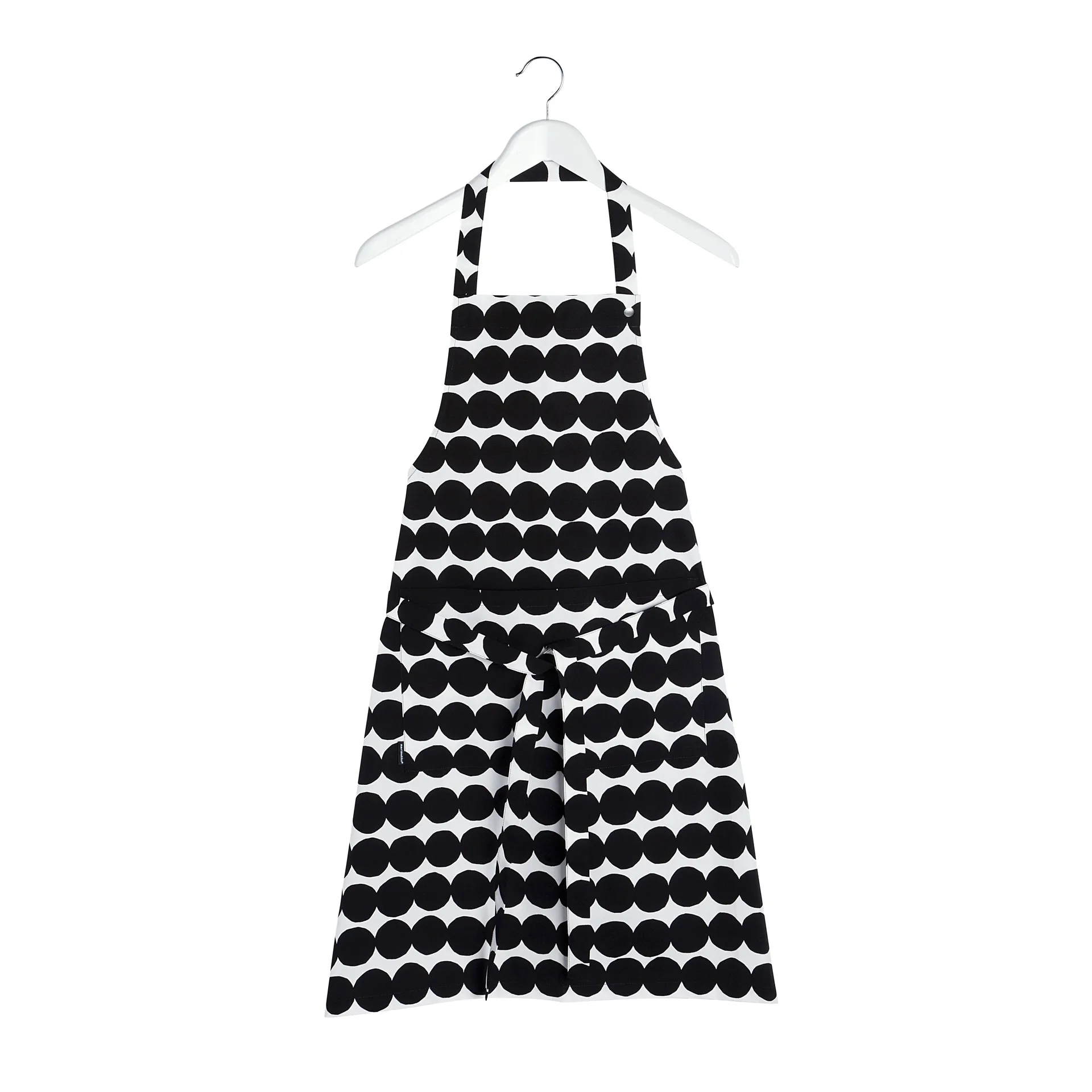 Delantal Räsymatto, negro-blanco Marimekko
