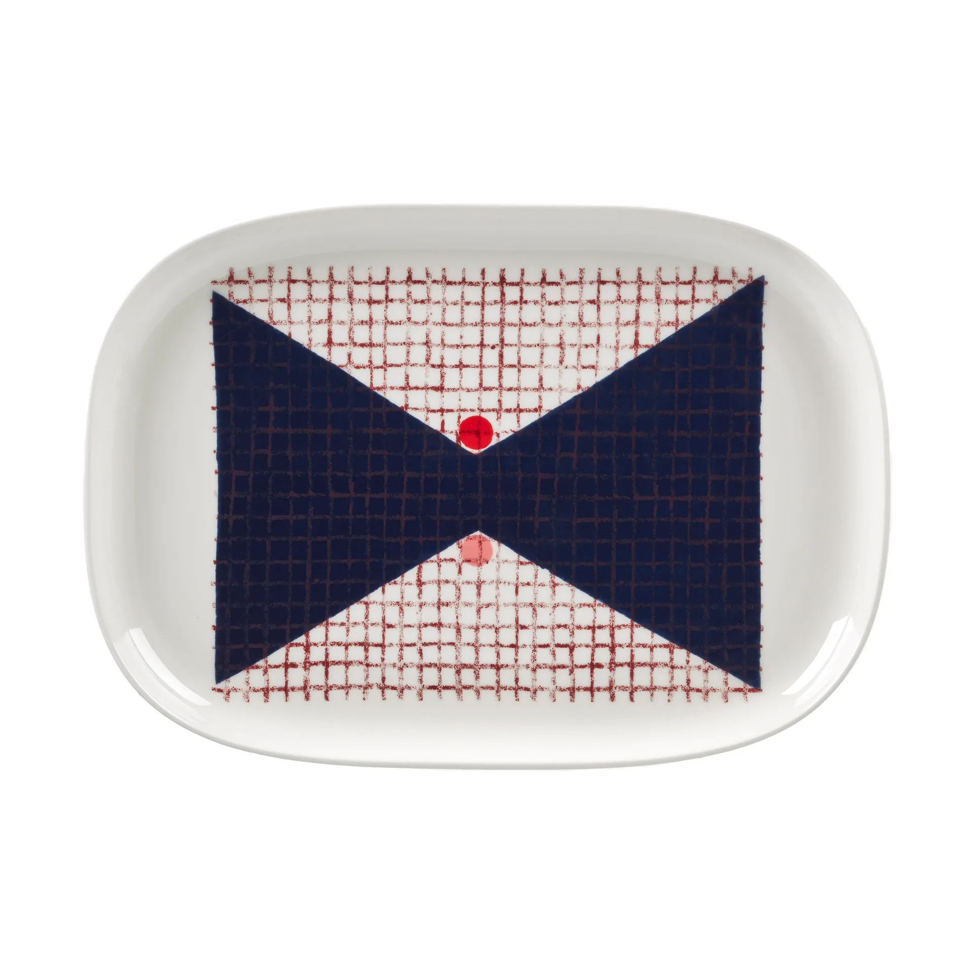 Fuente de servir Tomina 25,5x36 cm, White-dark blue Marimekko