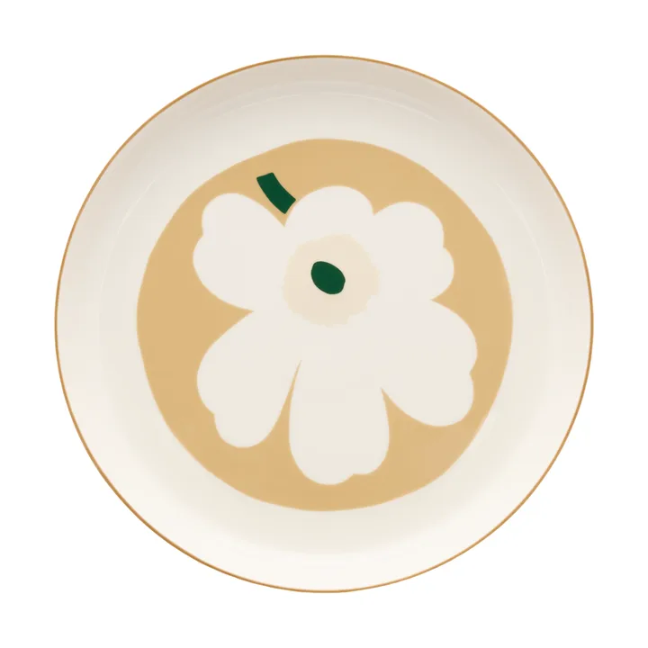 Fuente para servir Unikko - White-beige-light sand-dark green - Marimekko